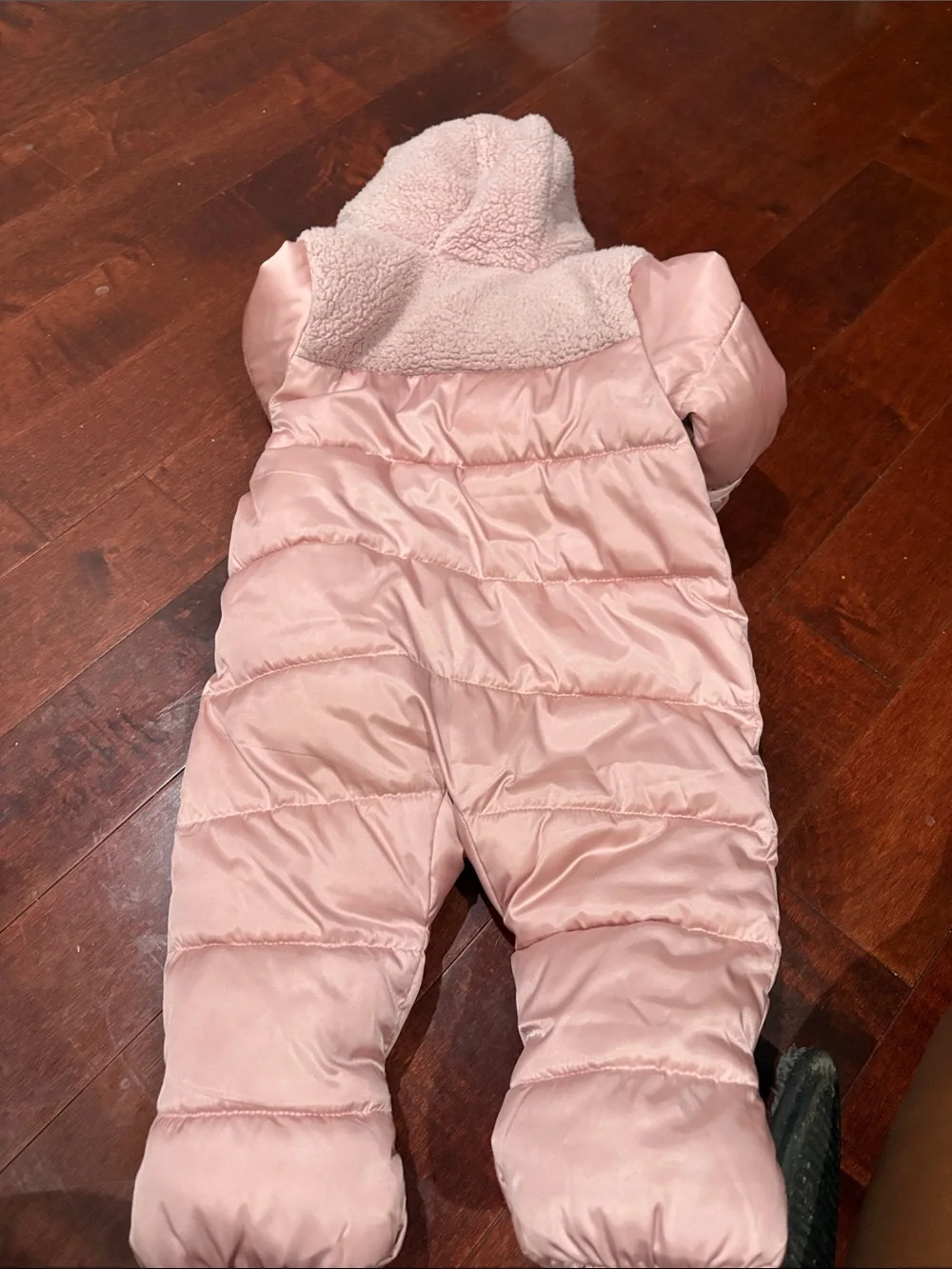 GAP Light Pink Sherpa-Lined Infant One-Piece Bunting